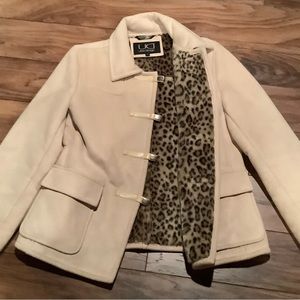 NEW Suede Coat (leopard interior). Small